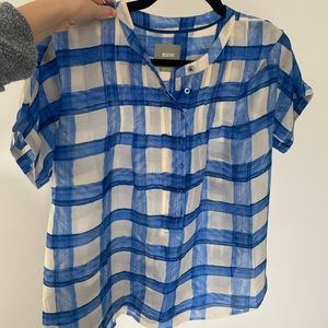 Anthropologie Blue and white blouse
